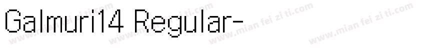Galmuri14 Regular字体转换